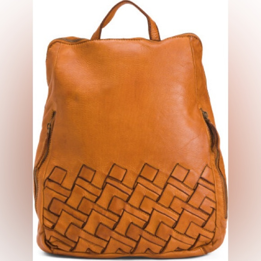 Leather backpack
